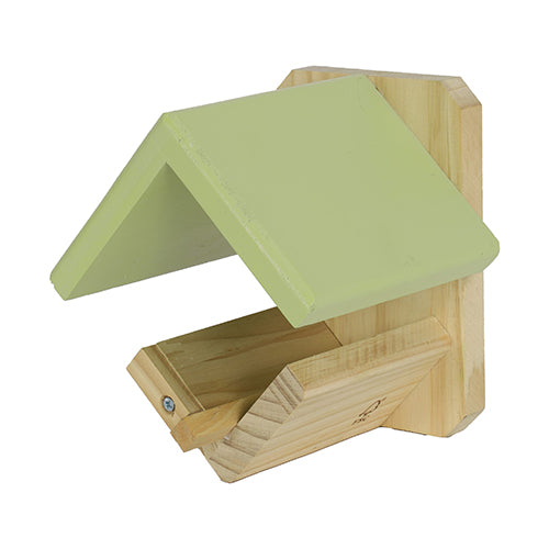 Vogelfutterhaus aus Erdnussbutterglas – Grün/Braun