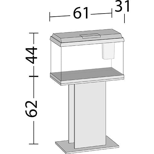 Juwel Primo 70 aquarium - 70 liter - 61 x 31 x 44 cm - wit of zwart