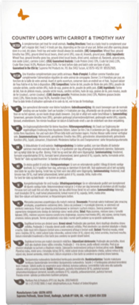 Supreme Selective Naturals Country Loops - Knaagdiersnack - 80 g