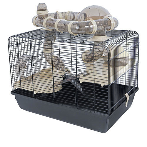 Interzoo Hamsterkooi Galaxy - Zwart - 58,5 x 39,5 x 35 cm