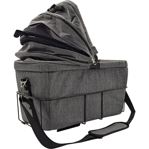 Animal Boulevard Travel Fietsmand & Draagtas Voor Achteraan - Grijs - 32x48x45 cm