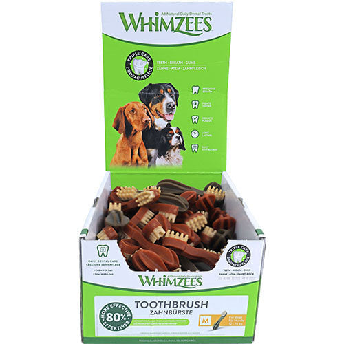 Whimzees toothbrush tandenborstel assorti mix in displaydoos