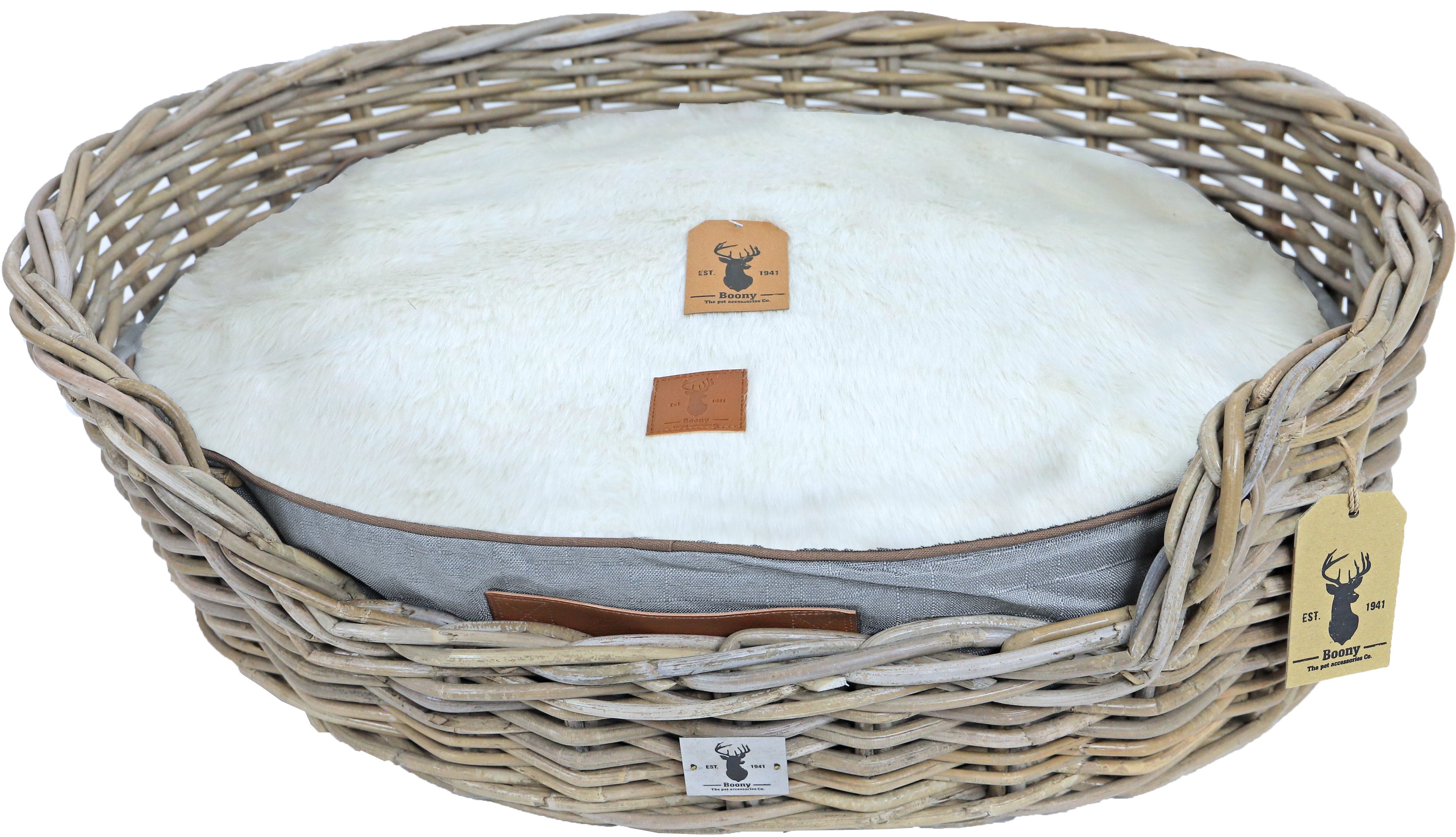 Boony Est1941 rotan hondenmand ovaal