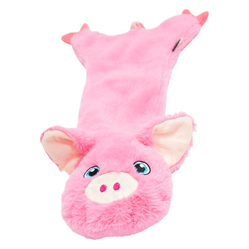 Jack and Vanilla Flatties Honden Knuffel - Knisperend Varkentje - Verkrijgbaar in 3 maten