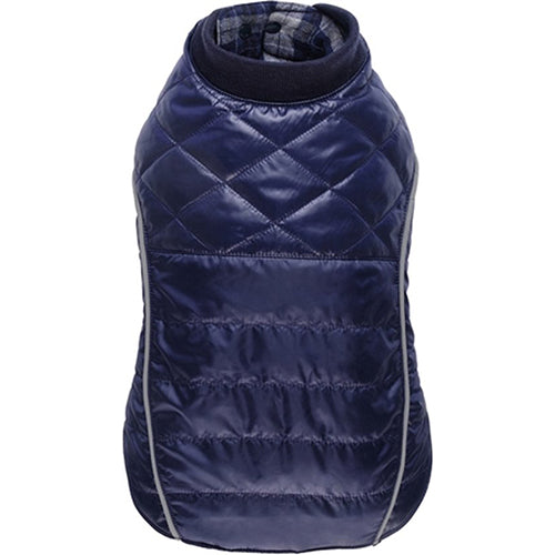 Croci hondenjas tweezijdig draagbaar blue matte blauw - 25 - 30 cm