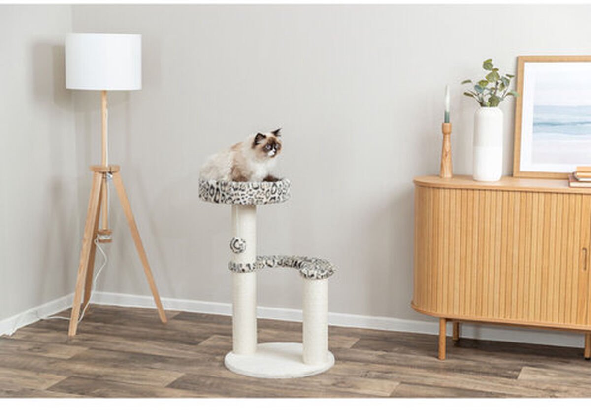 Trixie Kratzbaum Leo rund 82 cm creme