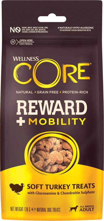 Well Core Hond Treats Snack-Kalkoen-0.17kg