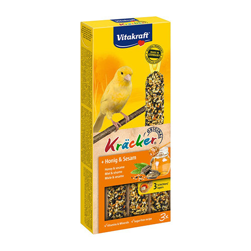 Vitakraft - Vogelsnack - Honig/Sesam Kräcker Kanarie - 3in1