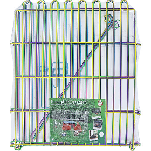 Konijnenren/ Cavia Ren - Draadren 6 delig Multicolor - 6 panelen van 67×60 cm