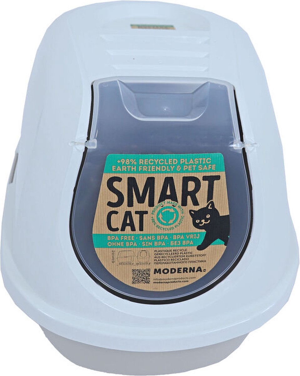 Smart Cat Katzentoilette - Hellgrau Weiß