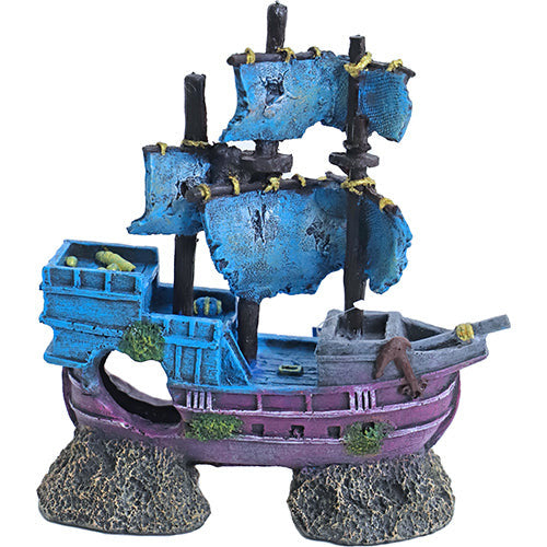 Boon Aqua Deco Ornament Gezonken Galjoen Met Gaten 18 cm