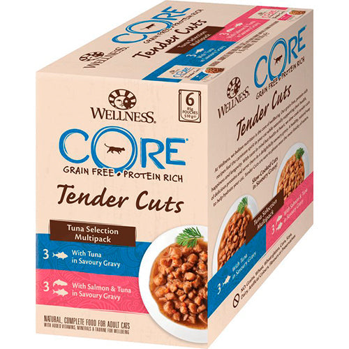 Wellness Core - kattenvoeding - natvoer zakje - Multipack - 6 x 85 gram