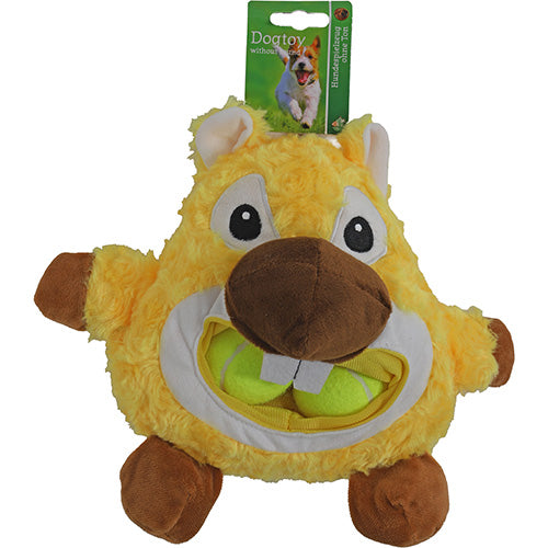 Buidelbek Dieren met 2 Tennisballen - 4 varianten