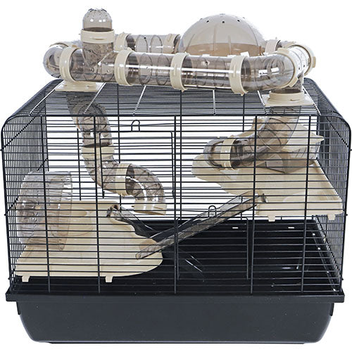 Interzoo Hamsterkooi Galaxy - Zwart - 58,5 x 39,5 x 35 cm