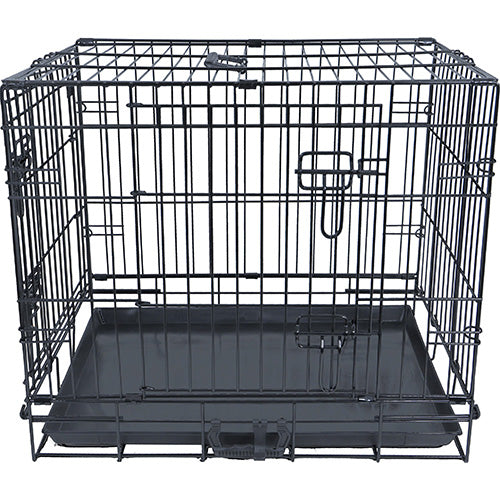Boon Premium Drahtkäfig/Hundebox – 2-türig mit Kunststoffwanne – Erhältlich in 4 Größen