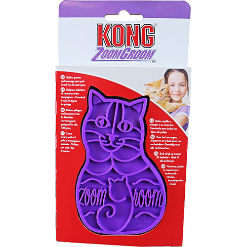 KONG Zoom Groom Rubber Kattenborstel - 11 cm