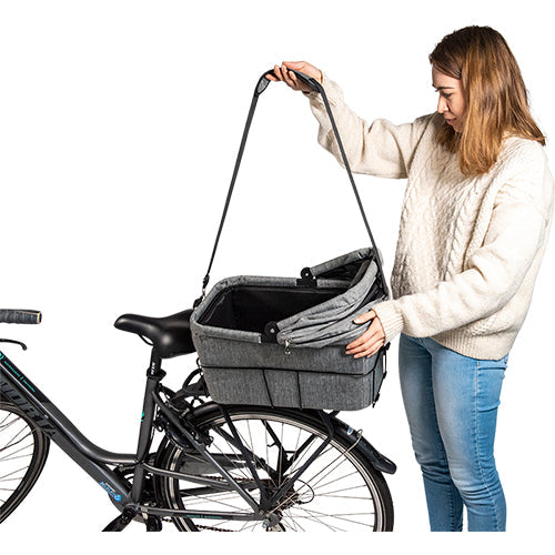 Animal Boulevard Travel Fietsmand & Draagtas Voor Achteraan - Grijs - 32x48x45 cm