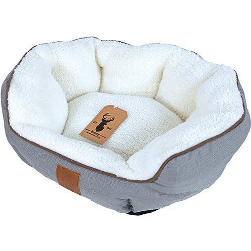 Boony „Est 1941“ Highland Grey – Hunde- oder Katzenbett – 3 Größen