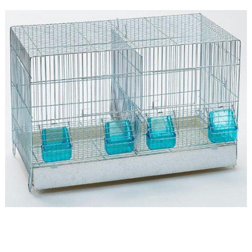 Cova 2 kweekkooi metaal met plastic schuif 55 x 32 x 36 cm