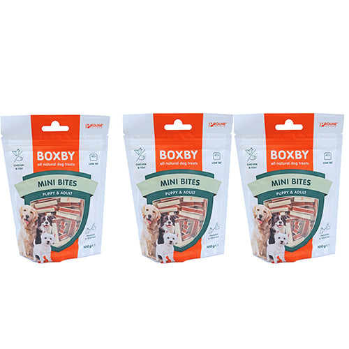 Proline Boxby puppy snacks mini bites, 100 gram - per 3 verpakkingen