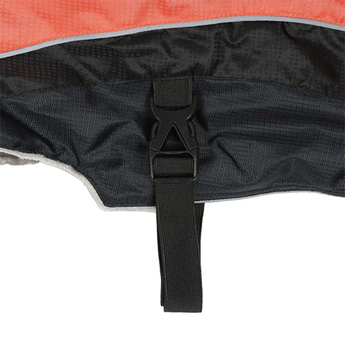 Beeztees Saby Waterproof Hondenjas - Rood/Zwart - Ruglengte: 24 cm