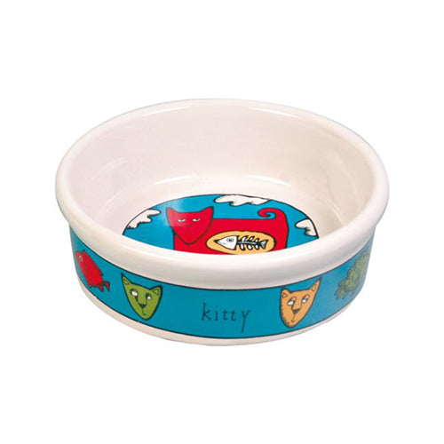 Trixie Katzenfutter-/Wassernapf mit Aufdruck - 200 ml - ø12 cm