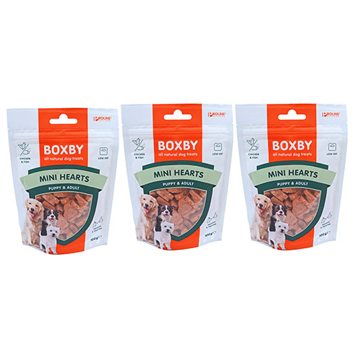 Proline Boxby puppy snacks mini hearts, 100 gram - per 3 verpakkingen