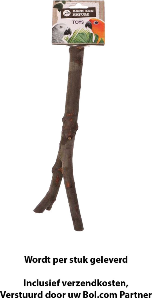 Back Zoo Nature Wooden Y-Perch - Zitstok voor alle grote parkieten en kleine papegaaien - 30 cm