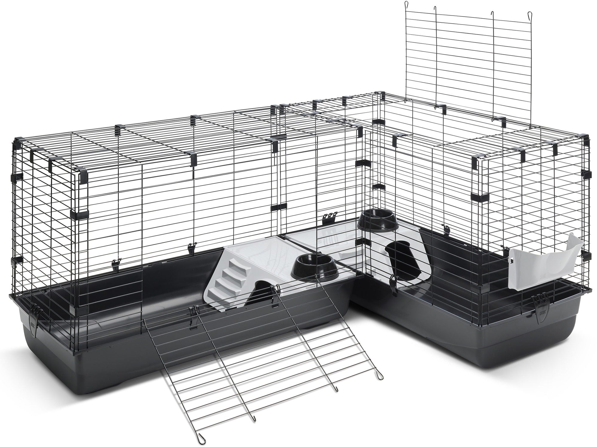 Knaagdierenkooi cubix corner knock down 146/100 x 50 x 63 cm