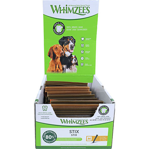 Whimzees vegan kauwsticks assorti in displaydoos