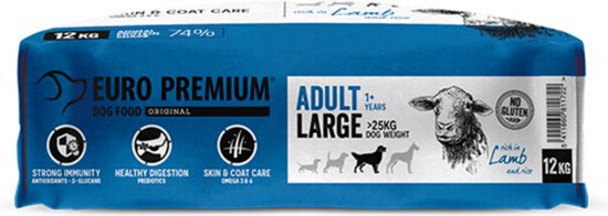 Euro Premium Adult Large mit Lamm & Reis Hundefutter 12 kg