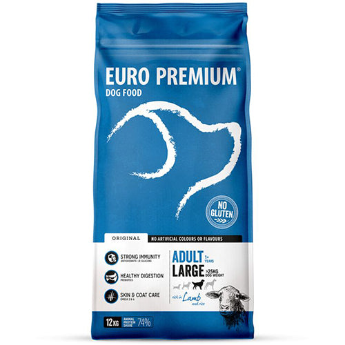 Euro Premium Adult Large mit Lamm & Reis Hundefutter 12 kg