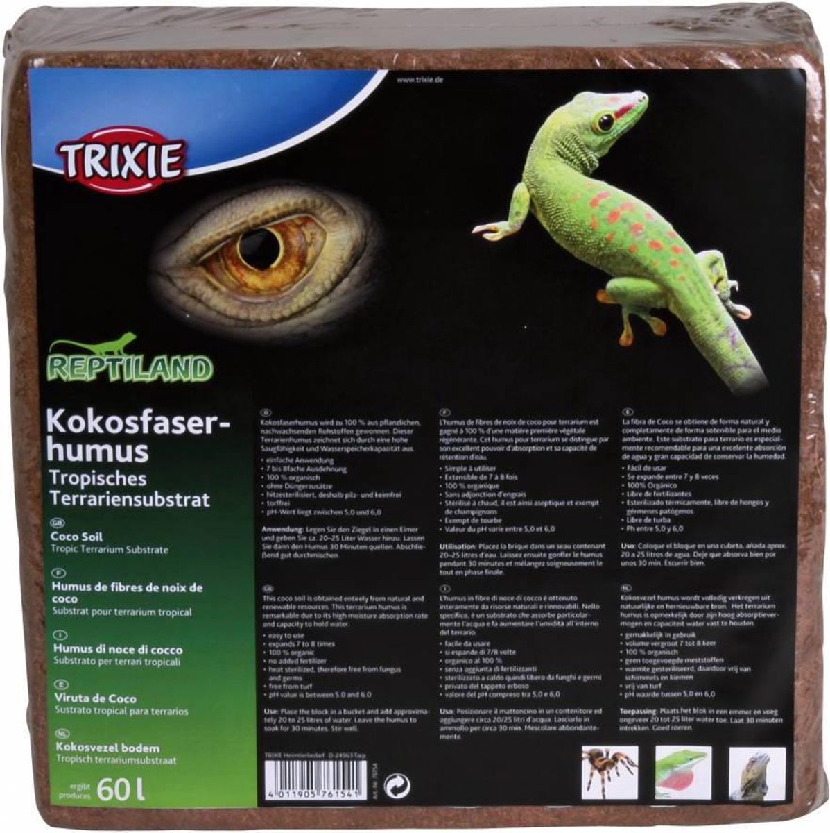 Trixie kokosvezel/humus substraat - bodembedekking