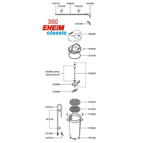 Eheim buitenfilter Classic met filtermassa