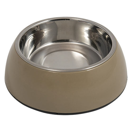 Jack and Vanilla voerbak taupe - inox in 3 maten