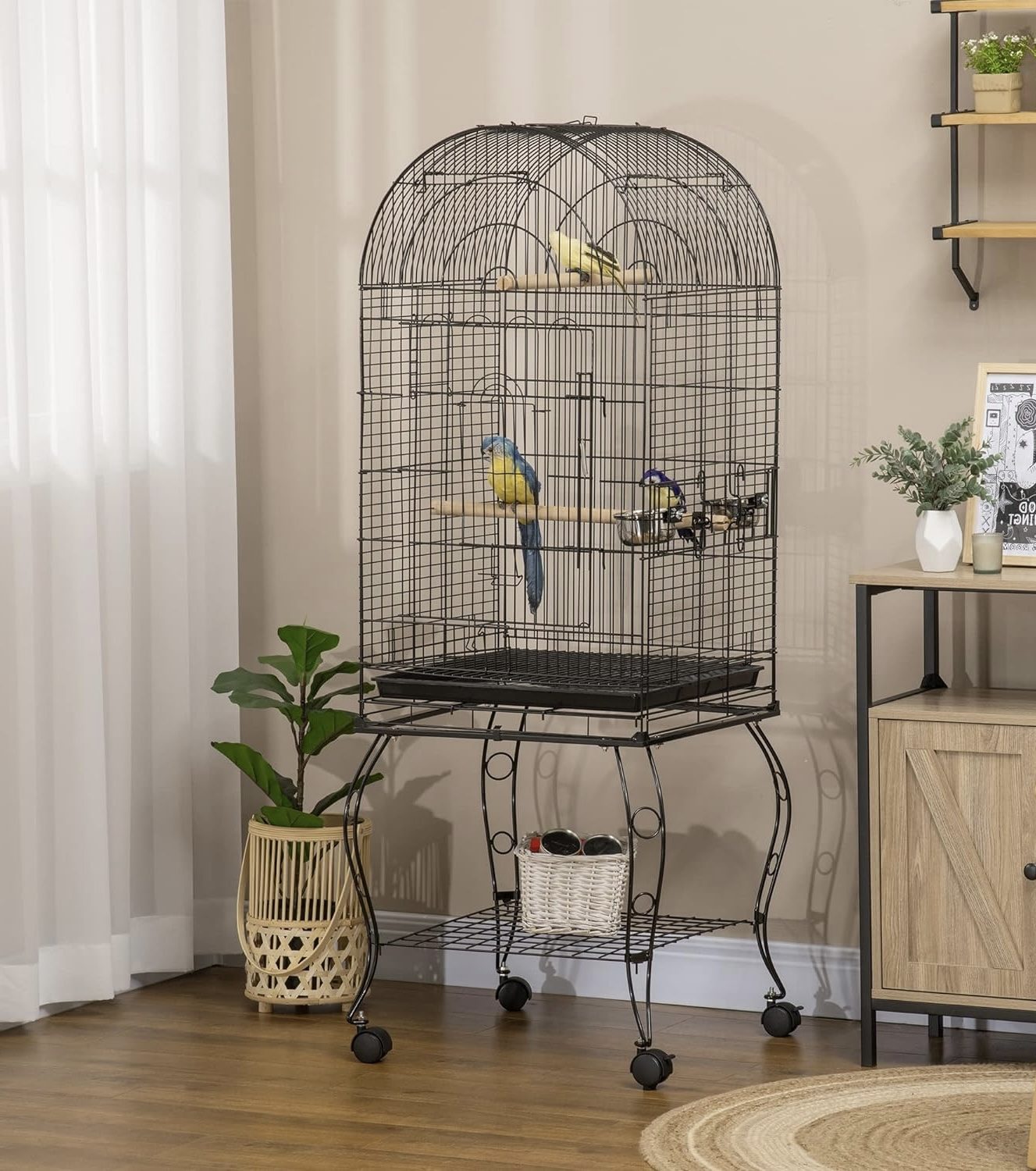 Kojo vogelkooi op voet 51 x 51 x 153 cm