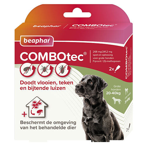 Beaphar COMBOtec® Spot-On Hond - Pipetten tegen vlooien, teken en bijtende luizen