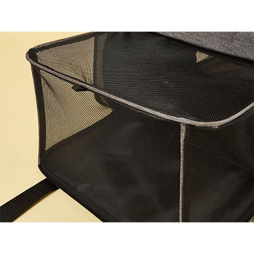 Fofos uitbreidbare en opvouwbare Draagtas/ reismand - grijs/zwart - 47 x 28 x 28 cm