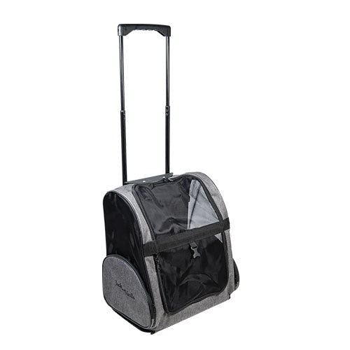 Jack and Vanilla trolley draagtas 40 x 26 x 40 cm grijs-zwart