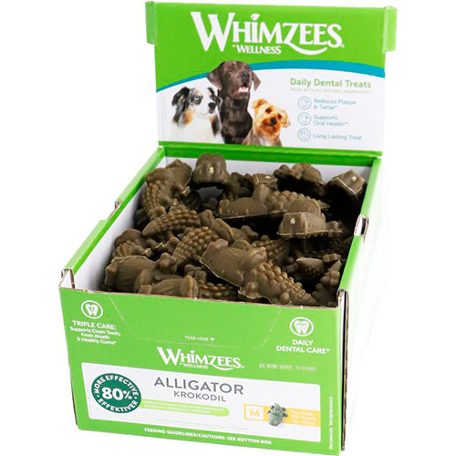 Whimzees kauwsnacks alligator in displaydoos