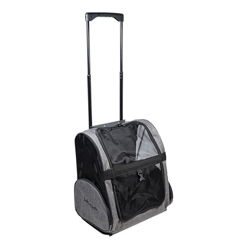 Jack and Vanilla trolley draagtas 40 x 26 x 40 cm grijs-zwart