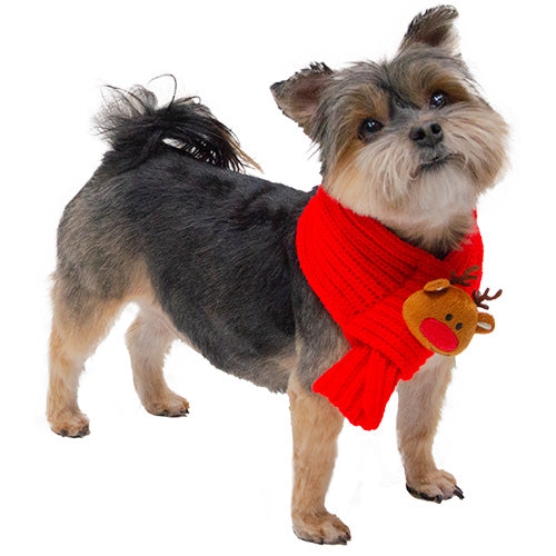 Jack and Vanilla Weihnachtsschal - roter Schal für die Feiertage - 45 cm