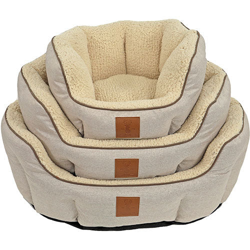 Boony „Est 1941“ Highland Sand – Hunde- oder Katzenkorb – 3 Größen