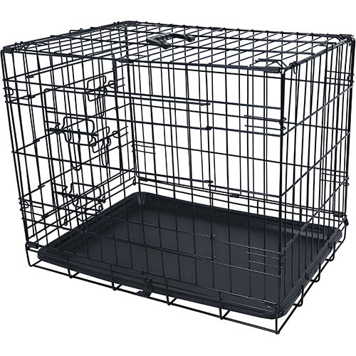 Hondenbench - draadkooi - 2 deurs - zwart