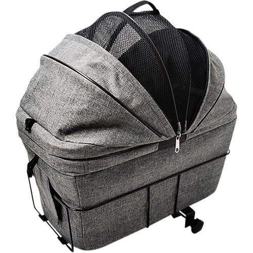 Animal Boulevard Travel Fietsmand & Draagtas Voor Achteraan - Grijs - 32x48x45 cm