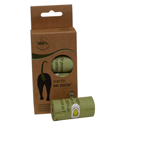 Mr.POOP EARTH Navulling 4 Rollen Groen