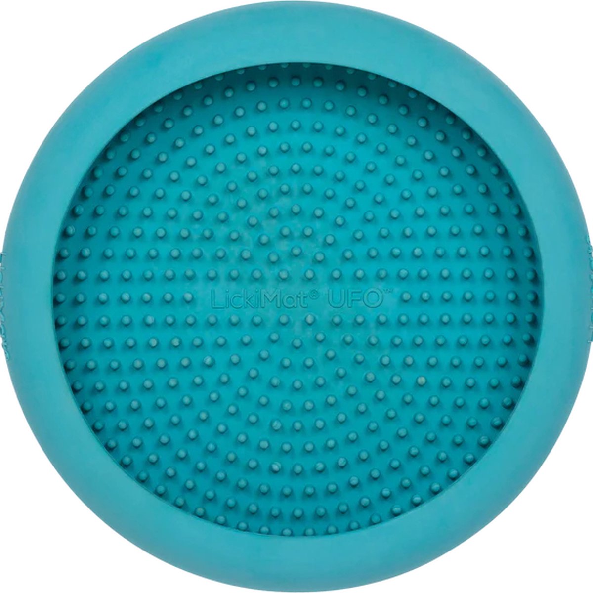LickiMat UFO Leckmatte / Anti-Schling-Matte / Futterverlangsamungsmatte für Hunde - Türkis - 18 cm