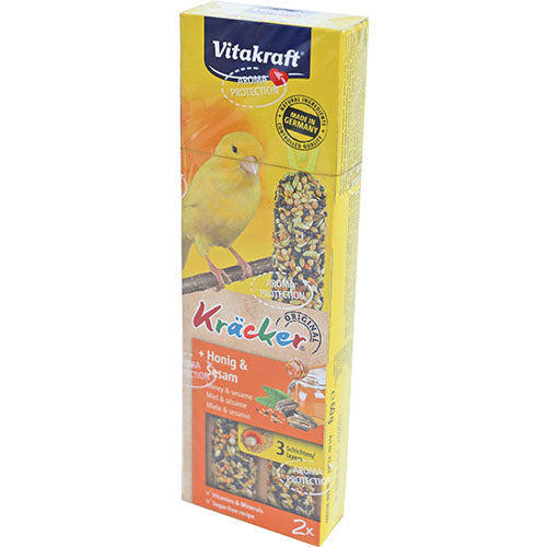 Vitakraft - Vogelsnack - honing/sesam kräcker kanarie - 2in1