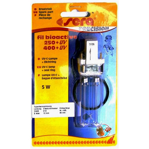 Sera uv-c-lamp 5 w voor 250 + uv, 400 + uv + dichting