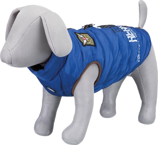 Trixie Saint-Malo Mantel inkl. Geschirr für Hund blau - rot